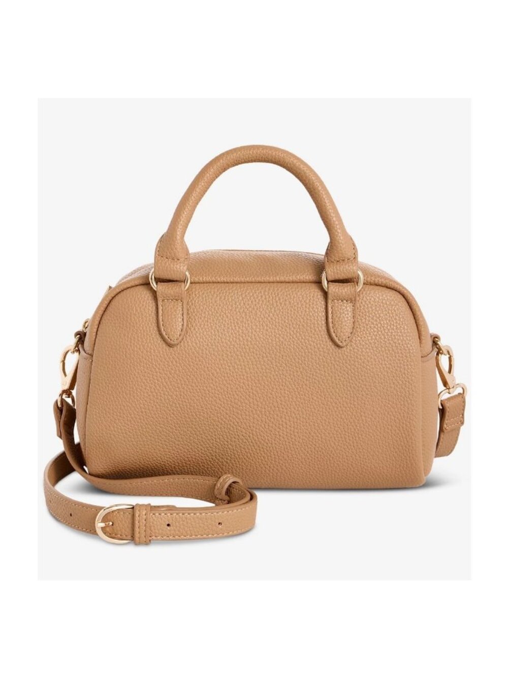 On 34th Broocke pebbled women's small satchel crossbody bag - Sand / Tan